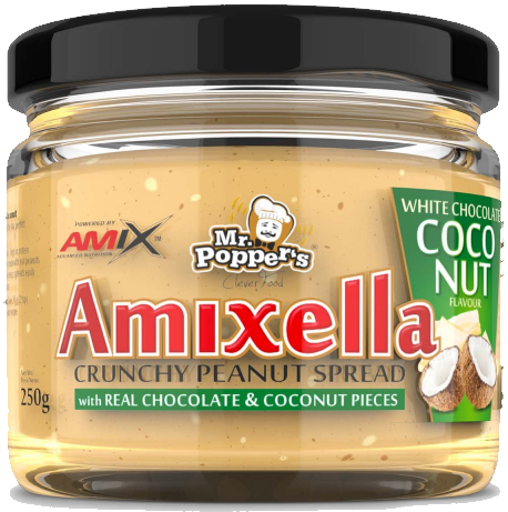 Kokosovo maslo Amix Amixella 250g bela čokolada kokos