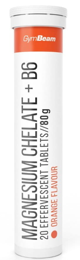 Tablete Magnesium chelate + B6 - GymBeam Orange